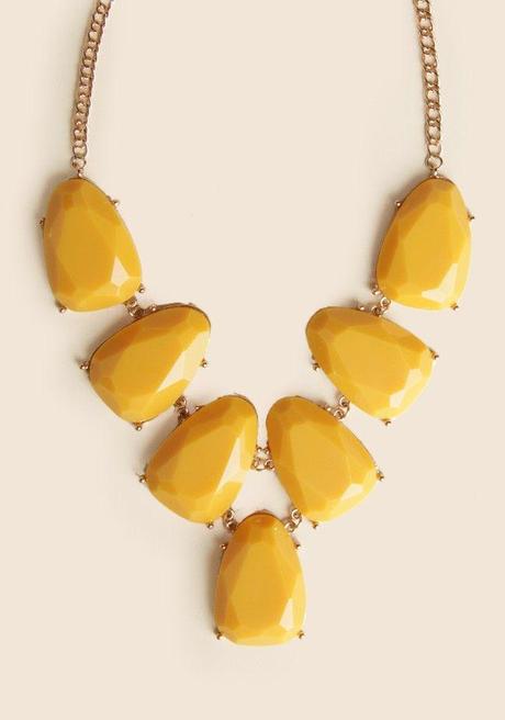 Crescent Cove Necklace In Mustard