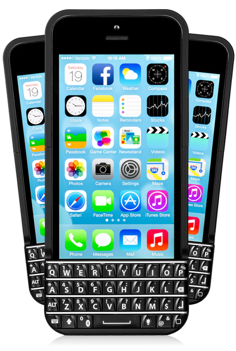 iPhone con tastiera del BlackBerry