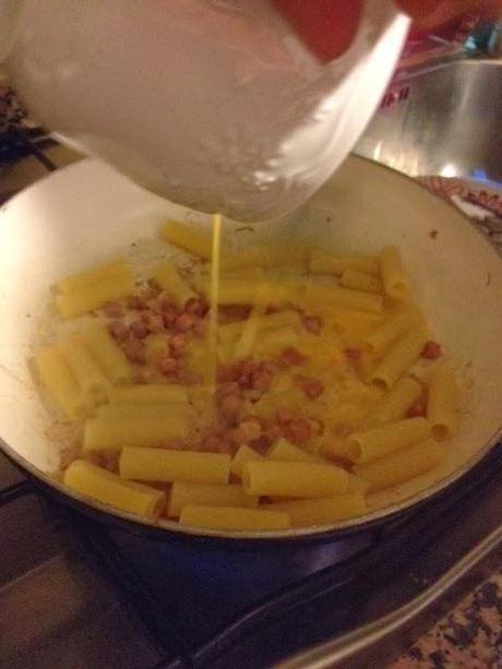 Tortiglioni alla finta carbonara