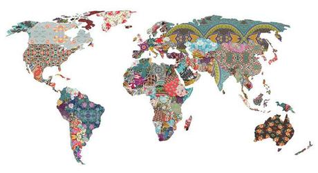 mappa artistica del mondo