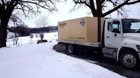 Nissan in an Amazon box