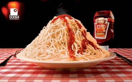 Ketchup sulla pasta