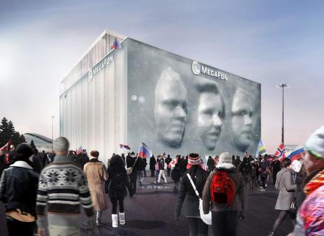 MegaFaces, installazione di Asif Khan, Sochi2014