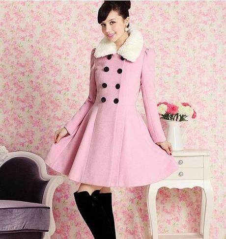 cappotto rosa, cappotto con collo in pelliccia, cina, Eric Liang's store, aliexpress