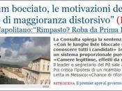 Porcellum bocciato, motivazioni della Consulta