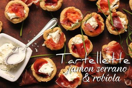 Tartellette di jamon serrano e robiola