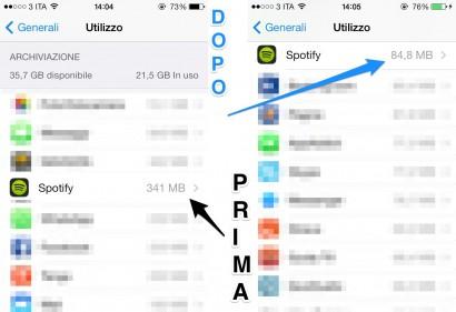 spotify cache 8 410x281 Come eliminare la cache di Spotify su iOS Spotify iOS ifunbox iFile guida Cache 