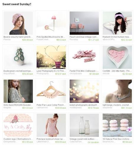 My blog logo featured on Sweet sweet Sunday, etsy treasury 