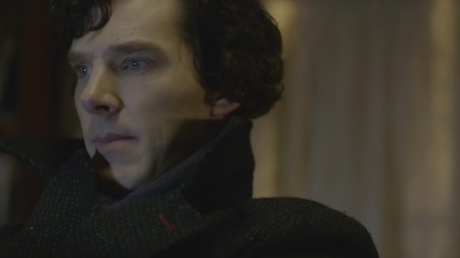 Benedict Cumberbatch as Sherlock Holmes on Sherlock The Great Game