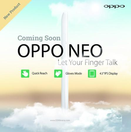 opponeo 446x450 Oppo Neo: nuovo smartphone annunciato da Oppo news  oppo neo oppo 