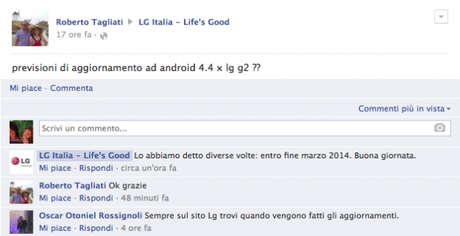 Schermata 2014 01 15 alle 14.21.31 620x319 LG G2   aggiornamento KitKat in Italia entro fine Marzo 2014...