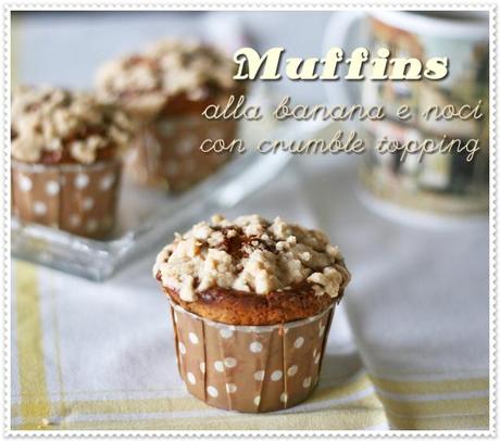 Muffins alla banana e noci