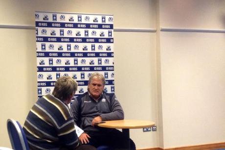 Scott Johnson nel corso della conferenza stampa di oggi al Murrayfield (mia foto)