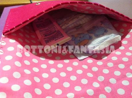 Busta porta-pannolini tutta fuxia e rosa