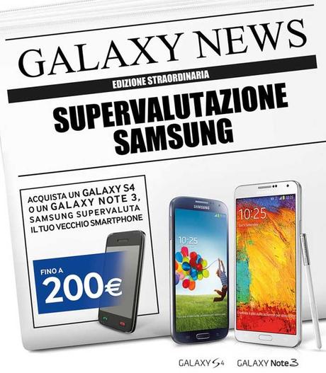 Samsung Valuta il tuo telefono usato se acquisti un Galaxy S4 o Note 3