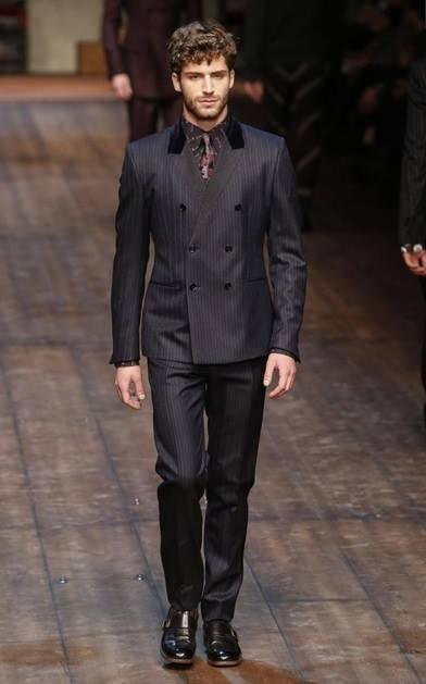 tom morell in dolce e gabbana milano fashion week 2014