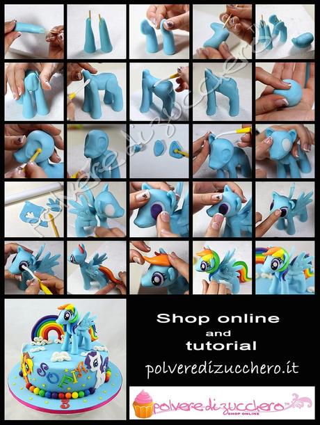 tutorial my little pony rainbow dash polvere di zucchero