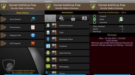 09 Hornet AntiVirus Free 600x337 Ecco I Migliori Antivirus Per Android  applicazioni  virus tablet Smartphone protezione malware antivirus android 