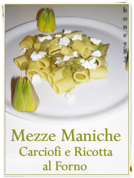 MEZZE MANICHE CARCIOFI E RICOTTA AL FORNO