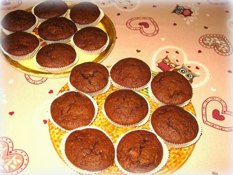 MUFFINS AL DOPPIO CIOCCOLATO