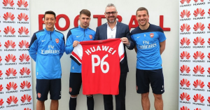 Uno scatto durante la presentazione della partnership globale tra Arsenal e Huawei (plus.google.com)