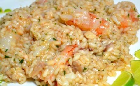 risotto limone e gamberi