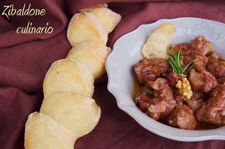 Spezzatino di vitello alla brianzola con topinambur e baguette