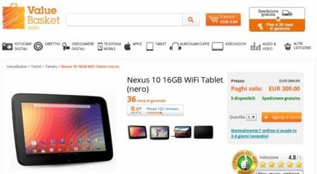 samsung nexus 10 offerte