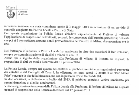 Ultimora:Granelli & D’Alfonso si muovono e ritirano la licenza( tramite il Prefetto)  al famigerato bar del cinese in via Celestino IV per altri tre mesi. Quando toccherà al bar Banco di via Vetere?