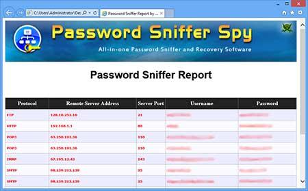 passwordsnifferspy report Come scoprire e rubare le password di tutti gli utenti connessi alla stessa rete WiFi con Password Sniffer Spy 2.0
