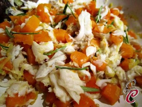 Ravioli di zucca con ripieno al branzino: il formato prescelto di una coccola rara, ma ben elaborata