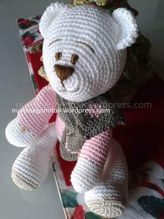 Teddy Bear in bianco con sciarpa per C