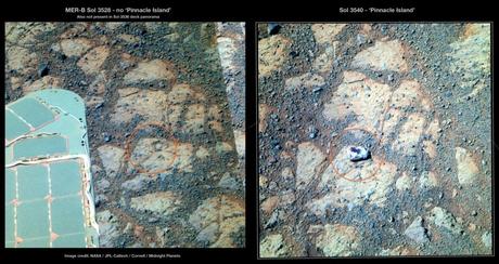 La roccia comparsa misteriosamente su Marte