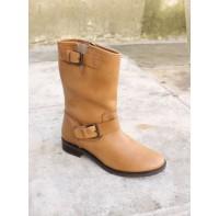 Buckled mid-length boot