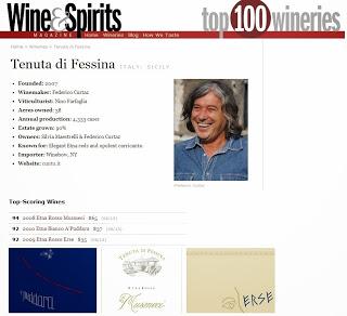 Tenuta di Fessina, premio “Winery of the Year 2013″ dalla rivista Wine & Spirits: known for “Elegant Etna reds and opulent carricante”