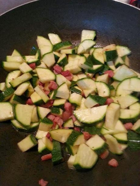 Padellata di zucchine e pancetta