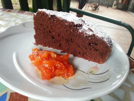 Torta al cioccolato e arancia.