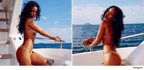 rihanna topless