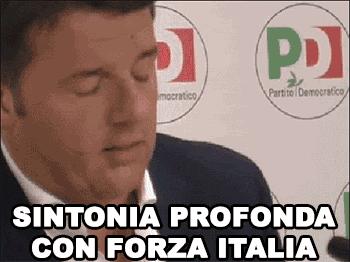 Renzi profonda sintonia con Forza Italia gif