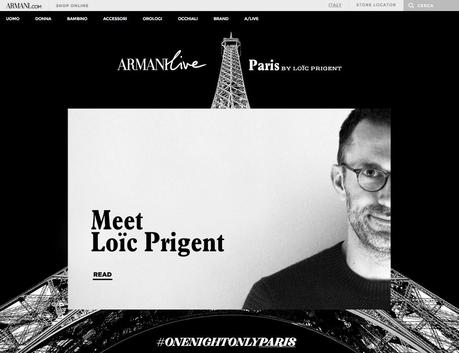 Armani Live for One Night Only Paris con Loïc Prigent