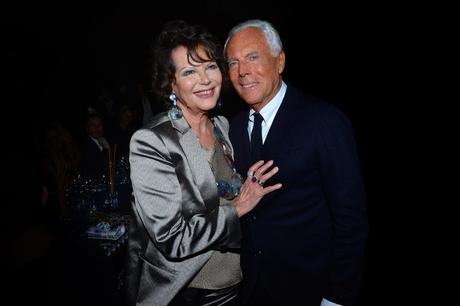 Giorgio Armani and Claudia Cardinale