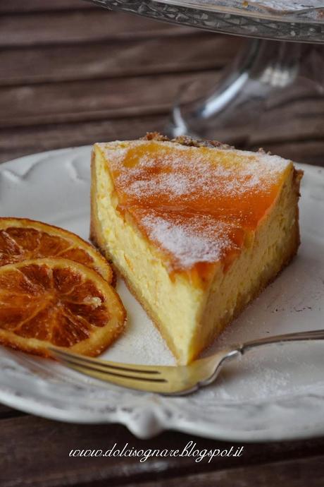 Crostata alla crema di ricotta e arancia