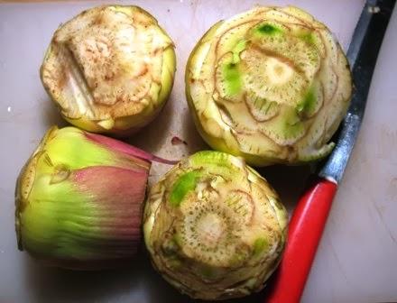 Sformatini di carciofi in salsa di zucca