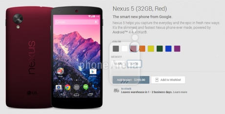 Nexus 5 red 600x306 Nexus 5 mostrato in nuove colorazioni da immagini leaked news  nexus 5 google 