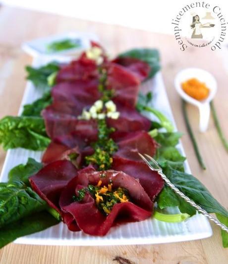 bresaola con gremolata di Arance