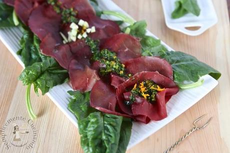 bresaola con gremolata di Arance