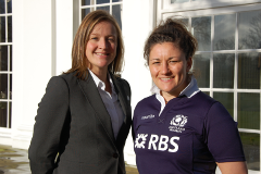Scotland Women head coach, Jules Maxton (left) and Scotland Women captain, Tracy Balmer (right) credit: Scotland Rugby -  scottishrugby.org