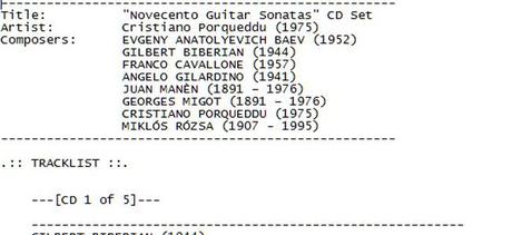 Tracklist-Novecento-Guitar-Sonatas-BrilliantClassics