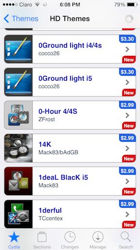 Theme List Cambiare, personalizzare, sostituire e scaricare temi per iPhone, iPod e iPad con Winterboard