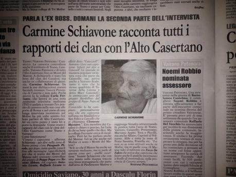 Intervista a Carmine Schiavone sulla camorra nell'alto Casertano (prima parte)